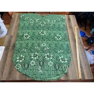 Batik Kencana Ungu Dress, Womens One Size? Green White Black, Floral, Aztec